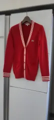 ラコステ レッド カーディガン M サイズ