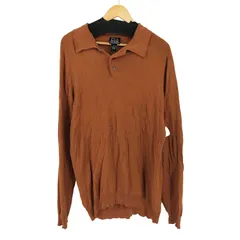 ジョスエーバンク Jos A Bank シルク100 ニットポロ メンズ import：XL 