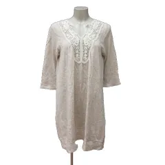 ジャーナルスタンダード JOURNAL STANDARD ワンピース ひざ丈 レース 七分袖 ライトベージュ /MS