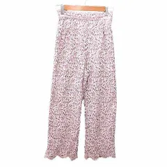 クリア clear フレアパンツ イージー 総レース F 紫 ライトパープル 白 ホワイト /YK ●RY