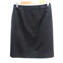 コムサイズム COMME CA ISM タイトスカート ひざ丈 L 黒 ブラック /AU