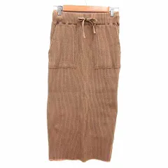 グローバルワーク GLOBAL WORK タイトスカート ロング ニット M ベージュ /YK