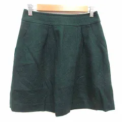 プロポーション ボディドレッシング PROPORTION BODY DRESSING 台形スカート ミニ ウール 2 M 緑 グリーン /YK