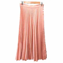 ザラ ZARA プリーツスカート ロング S ピンク /YK