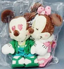 【中古】ぬいぐるみ ミッキー＆ミニー (キスVer.) ミッキー＆ミニー ちびーず 晴れ着ペアぬいぐるみ 「ディズニー」