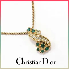 クリスチャンディオール  ネックレス　ラインストーン　ゴールド　Christian Dior　ヴィンテージ