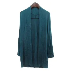 ナチュラルビューティーベーシック NATURAL BEAUTY BASIC カーディガン ニット ロング M 緑 グリーン /MN