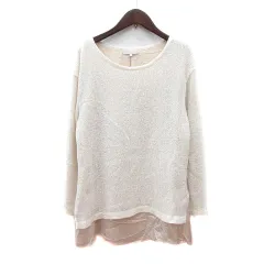 自由区 オンワード樫山 ニット セーター 長袖 38 M 白 アイボリー /MN