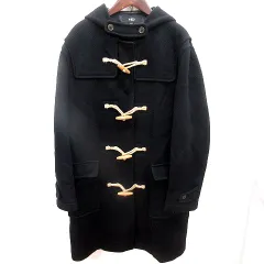 イネド INED ダッフルコート 総裏地 フード付 ウール F 黒 ブラック /RT