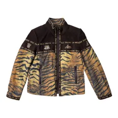  伊太利屋 イタリヤ フリースジャケット ブルゾン ヒョウ柄 フルジップ レディース 9号【Z1741】