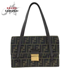 FENDI フェンディ ヴィンテージ ズッカ柄 ブラウン 茶色 ゴールド金具 キャンバス ショルダーバッグ ハンドバッグ レディース 503320【中古】