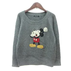 アズノウアズ as know as ニット セーター 刺繍 長袖 ウール ＊ グレー /MN