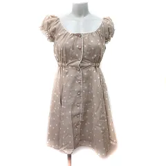 スナイデル SNIDEL ワンピース ミニ フレンチスリーブ ドット F モカ /YI