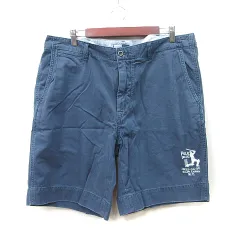 ポロ バイ ラルフローレン Polo by Ralph Lauren ショートパンツ ハーフ 刺繍 36 L 紺 ネイビー /YI ●RY