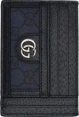 名刺入れ グッチ 革 12×8×1cm イタリア製 ネイビー色 GUCCI bowl 719Q8732018UULBN4055