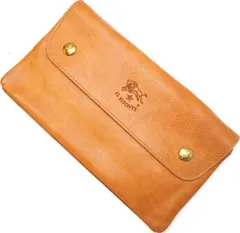 財布 イルビゾンテ 革 19.5×11×2cm イタリア製 ライトブラウン色 IL BISONTE bowl 707QC0937PO681