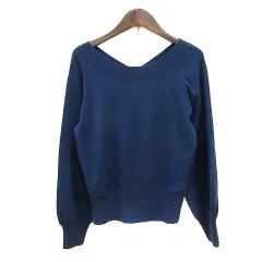 アルアバイル allureville ニット カットソー 長袖 2 M 紺 ネイビー /MN