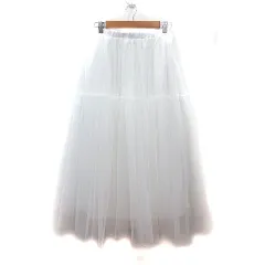 グレイル GRL フレアスカート ロング チュール F 白 ホワイト /MS ●RY