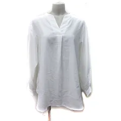 エニィスィス エニシス anySiS シャツ ブラウス シアー 長袖 4 L 白 ホワイト /YI