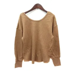 レイビームス Ray Beams カットソー Uネック 長袖 ベージュ /MN