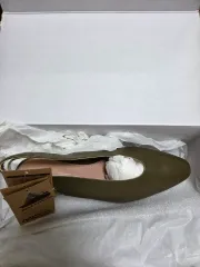 新品 オリーブ色 ポインテッドトゥ フラットシューズ 230mm