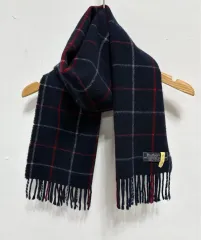 バーバリー イングランド カシミア混 チェックマフラー
