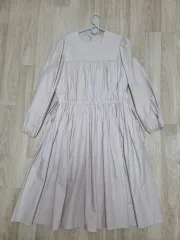 アイボリー ロング ONE PIECE 長袖