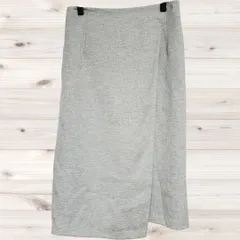 A1122 ロペピクニック ROPE PICNIC ロングスカート タイト (38) グレー 無地 裏地あり