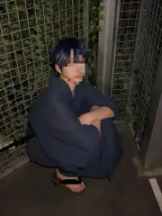 ネイビー 日本式 浴衣 着物 出品