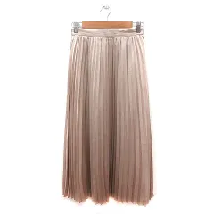 ジーユー GU プリーツスカート ロング M ベージュ /MS ●RY