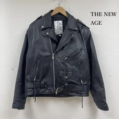 古着 THE NEW AGE レザー ライダース ヴィンテージ ジャケット メンズ 44 ISItems【USED】【古着】【中古】50152250