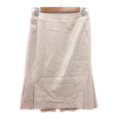 ストロベリーフィールズ STRAWBERRY-FIELDS プリーツスカート ひざ丈 2 M ライトベージュ /MN