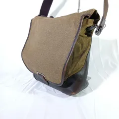 【希少】dunhill ダンヒル ショルダーバッグ キャンバス レザー 斜めがけ 茶 レインカバー付 ヴィンテージ