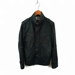 バーバリーブラックレーベル BURBERRY BLACK LABEL ワークジャケット ブルゾン M 黒 ブラック