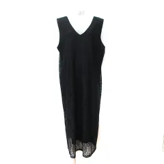 クラシカルエルフ CLASSICAL ELF 2WAY ワンピース マキシ ノースリーブ 総レース XL 黒 ブラック /YI