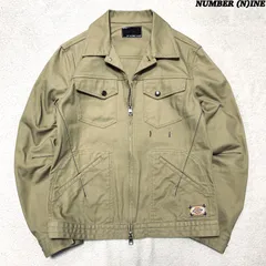 NUMBER (N)INE × Dickies ワークジャケット エンジニアジャケット カバーオール サイズ2 ベージュ NUMBER NINE ナンバーナイン ディッキーズ