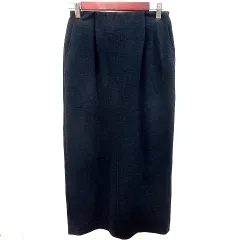 フレディ エミュ fredy emue スカート タイト マキシ 38 紺 ネイビー /RT