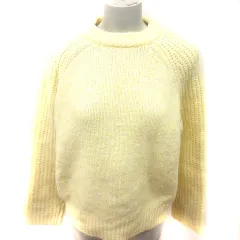 ザラ ZARA ニット セーター 長袖 アルパカ混 S パステルイエロー /RT