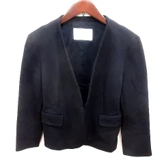 ボールジー BALLSEY トゥモローランド ジャケット ノーカラー 総裏地 ウール 36 紺 ネイビー /RT