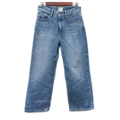 アングリッド UNGRID ワイドパンツ デニム ジーンズ ダメージ加工 26 紺 ネイビー /YI