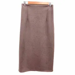マーベラスバイピエロ marvelous by pierrot タイトスカート ロング フェイクスエード L 茶 ブラウン /YK