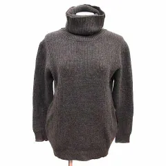 ルカ レディラックルカ LUCA LADY LUCK LUCA ニット セーター タートルネック 長袖 ウール 38 M こげ茶 ダークブラウン /YK