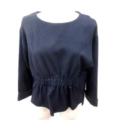 シップス SHIPS ニット カットソー Uネック 長袖 紺 ネイビー /RT