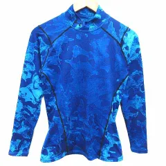 アンダーアーマー UNDER ARMOUR スポーツウェア インナーシャツ 総柄 長袖 MD 青 ブルー /YK