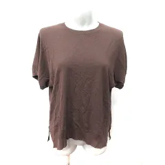 23区 オンワード樫山 カットソー 半袖 38 M 茶 ブラウン /YI