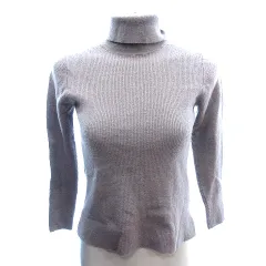 エニィファム anyFam ニット セーター タートルネック リブ ウール 長袖 2 M グレー /AU