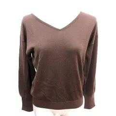 ロペ ROPE ニット セーター Vネック ウール 長袖 38 M 茶 ブラウン /AU