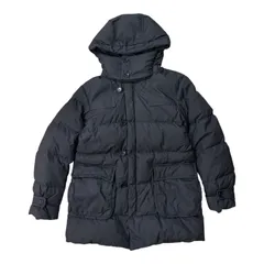  UNIQLO ユニクロ ＋J ダウンジャケット ブラック フード付き Lサイズ【Z1741】