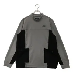 未使用品 メンズ キャロウェイ Callaway カットソー M グレー×黒 2024年秋冬モデル モックネック