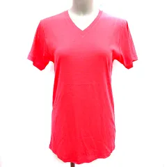 オノ ONO ニット カットソー Vネック 半袖 M ピンク /RT